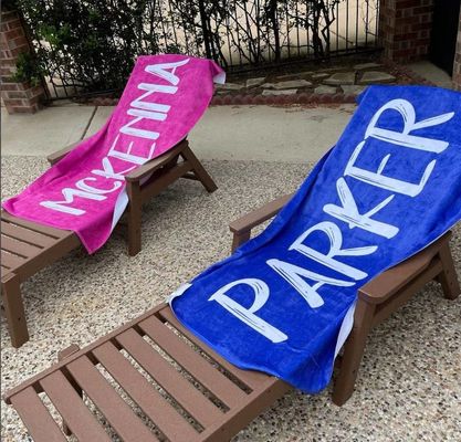 Antimicrobiana Nome Personalizado Toalha de Praia Perfeita para Oferta de Férias de Aniversário
