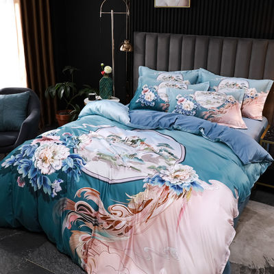 Modas de lençóis de cama lavados Tencel Conjunto de roupa de cama Conjunto de roupa de cama Eco-friendly e suave sensação de mão