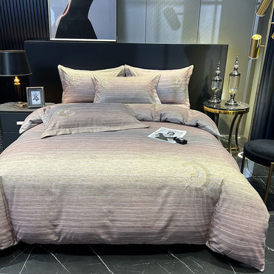 1 Cobertura 1 lençol plano / lençol de cama 2 almofada rosa de algodão egípcio Set de roupa de cama para bebê em casa