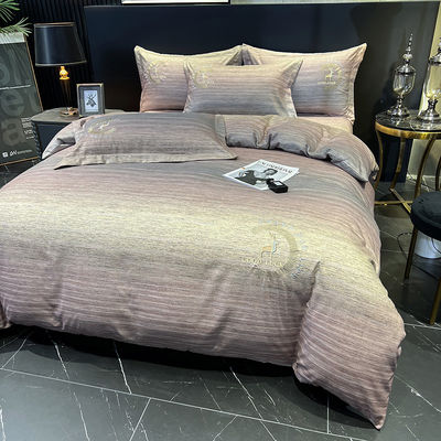1 Cobertura 1 lençol plano / lençol de cama 2 almofada rosa de algodão egípcio Set de roupa de cama para bebê em casa