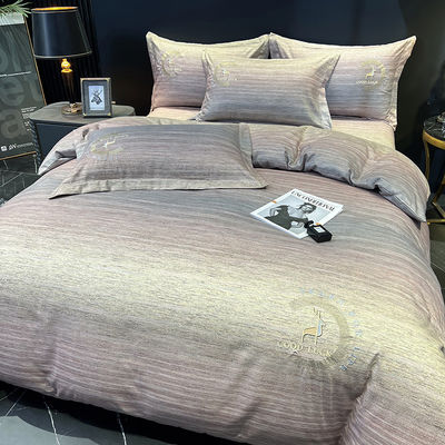 1 Cobertura 1 lençol plano / lençol de cama 2 almofada rosa de algodão egípcio Set de roupa de cama para bebê em casa