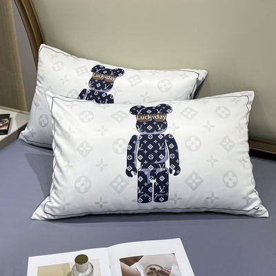 Set de lençóis de cama de urso branco para casa do bebê do hotel Feito de tecido 100% poliéster
