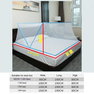 Tenda de mosquiteiro dobrável de verão para adultos 100% poliéster portátil pop up quarto de dormir pátio