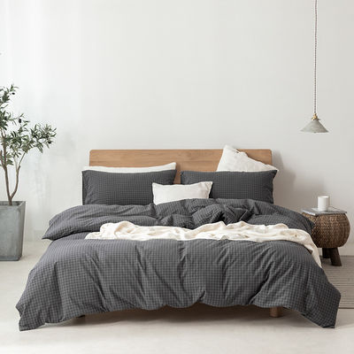 100% de algodão lavado roupa de cama de mão suave sentir respirável e durável linho como textura