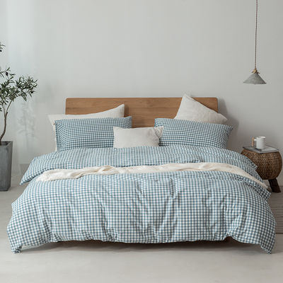 100% de algodão lavado roupa de cama de mão suave sentir respirável e durável linho como textura