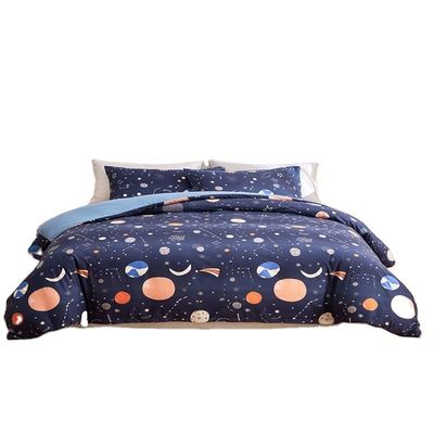 Conjunto de roupa de cama branca floral para crianças meninos meninas Twin 2 PCs Glow in The Dark Duvet Cover