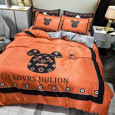 100% Poliéster Casamento Kit de Quatro Peças Set de Cama Para Hotel E Casa