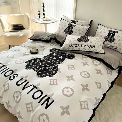 Cores personalizadas 4pcs 100% poliéster lençóis de cama de urso branco para hotel casa de bebê
